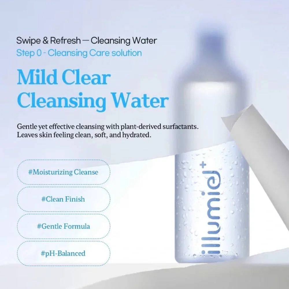 illumiel‎ Mild Clear Cleansing Water 13.5oz Makeup Remover K-Beauty EXP 6/28